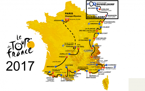 Cyclisme. Le Parcours Du Tour De France 2017